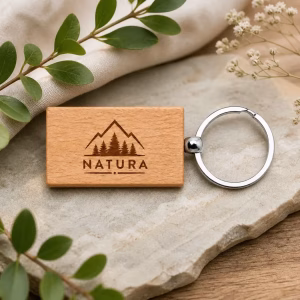 LLAVERO RECTANGULAR DE MADERA PERSONALIZADO