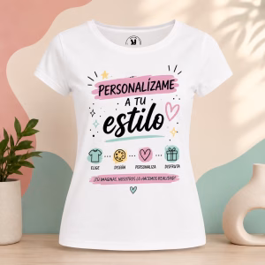 Camiseta poliéster personalizada mujer